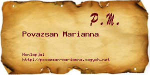 Povazsan Marianna névjegykártya